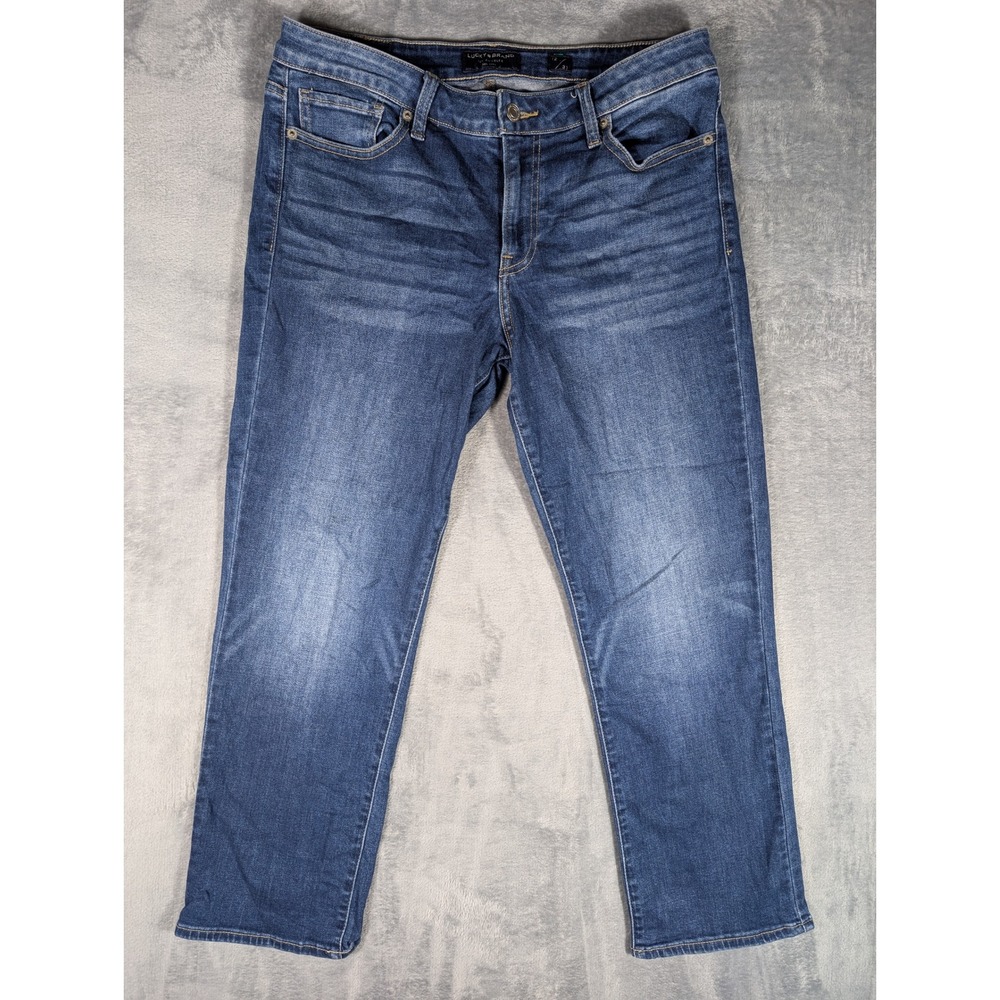 Lucky Brand Sweet Crop Jeans Womens 12/31 Medium Wash Straight Leg Stretch Denim